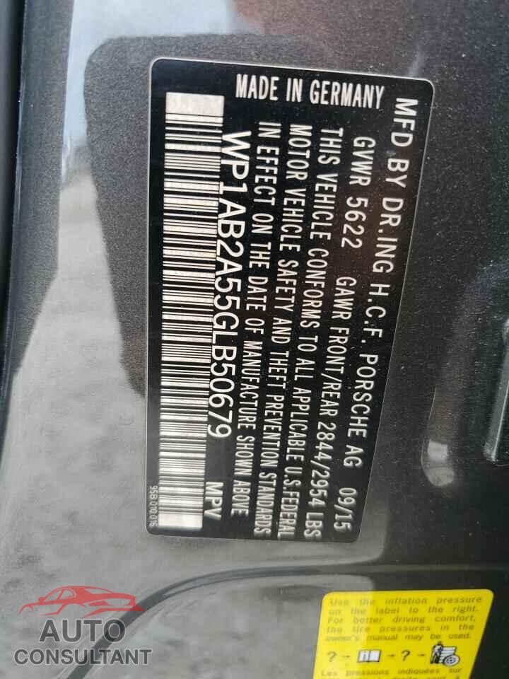 PORSCHE MACAN 2016 - WP1AB2A55GLB50679