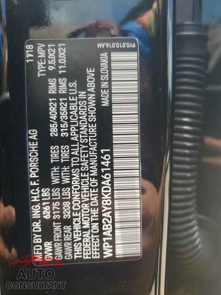 PORSCHE CAYENNE 2019 - WP1AB2AY8KDA61461