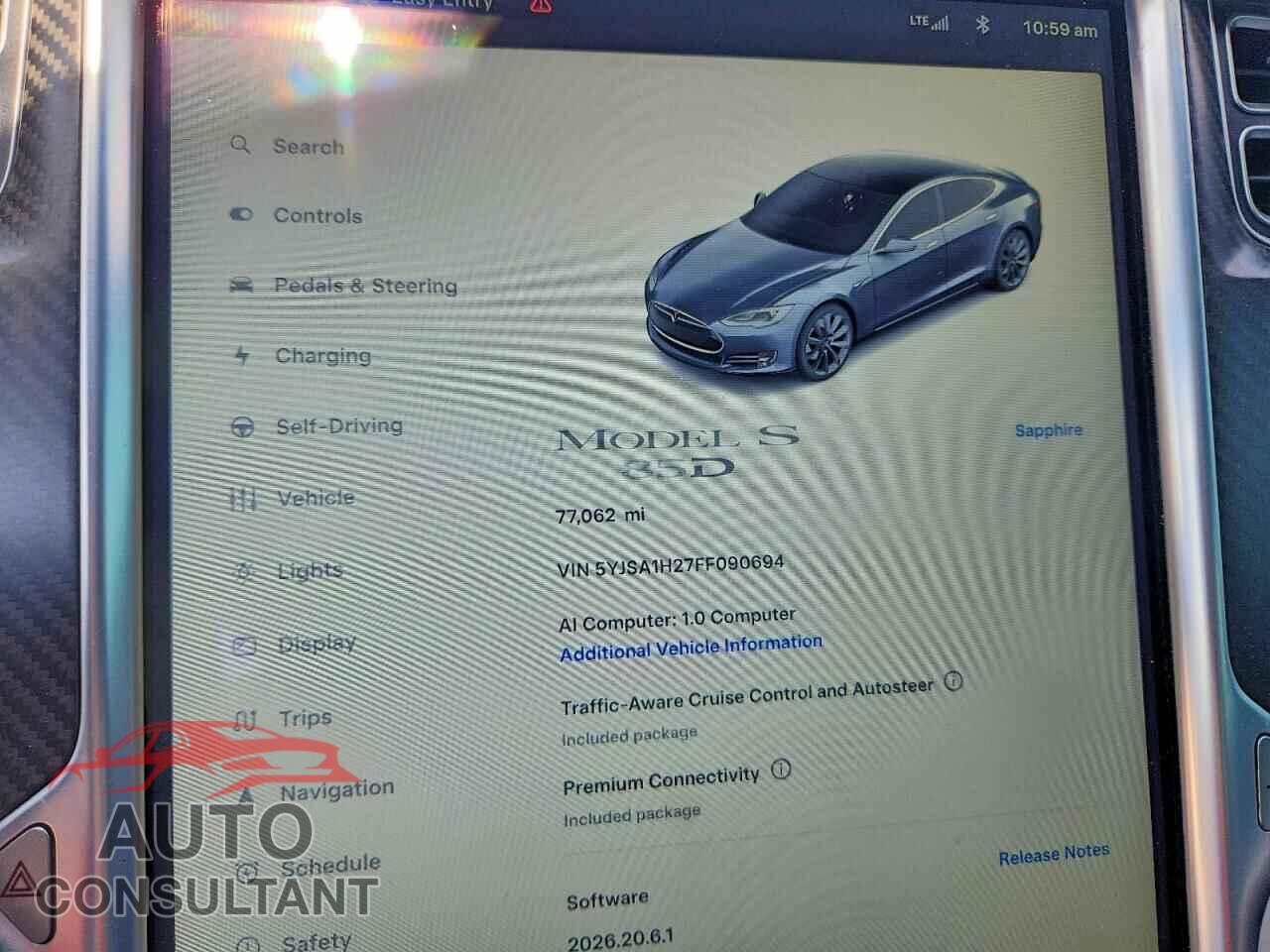 TESLA MODEL S 2015 - 5YJSA1H27FF090694