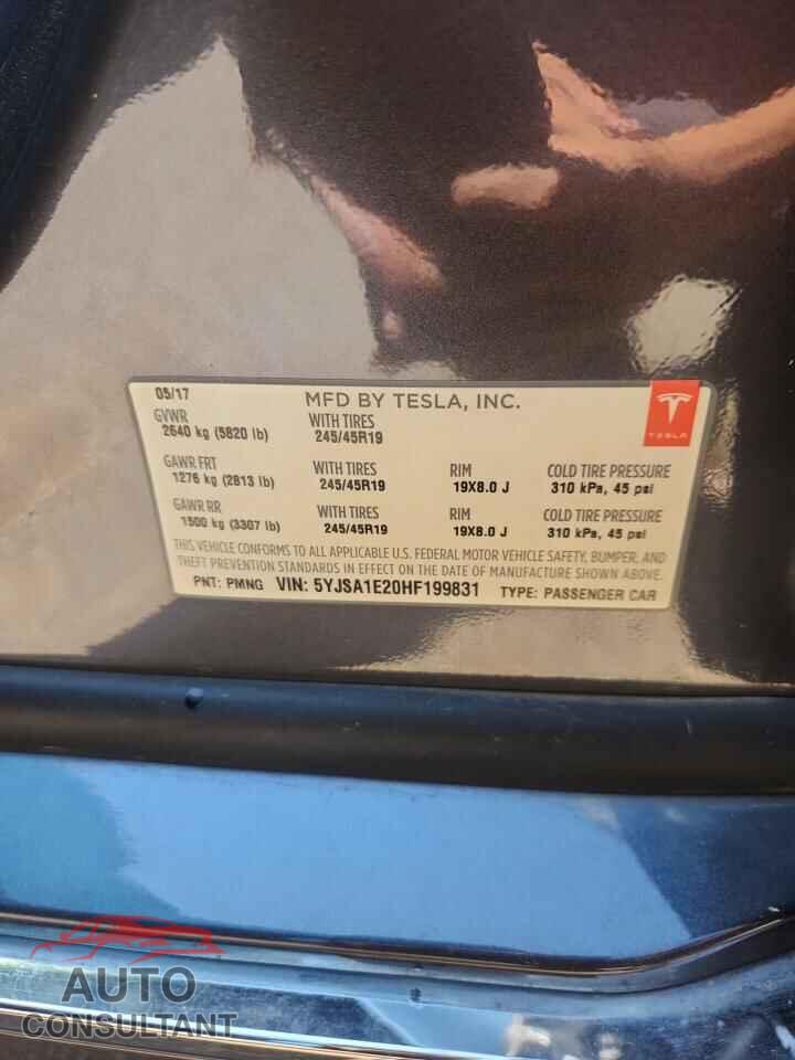 TESLA MODEL S 2017 - 5YJSA1E20HF199831