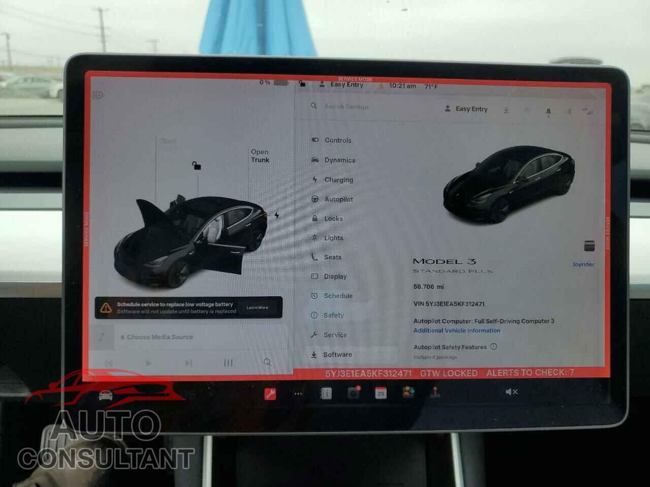TESLA MODEL 3 2019 - 5YJ3E1EA5KF312471