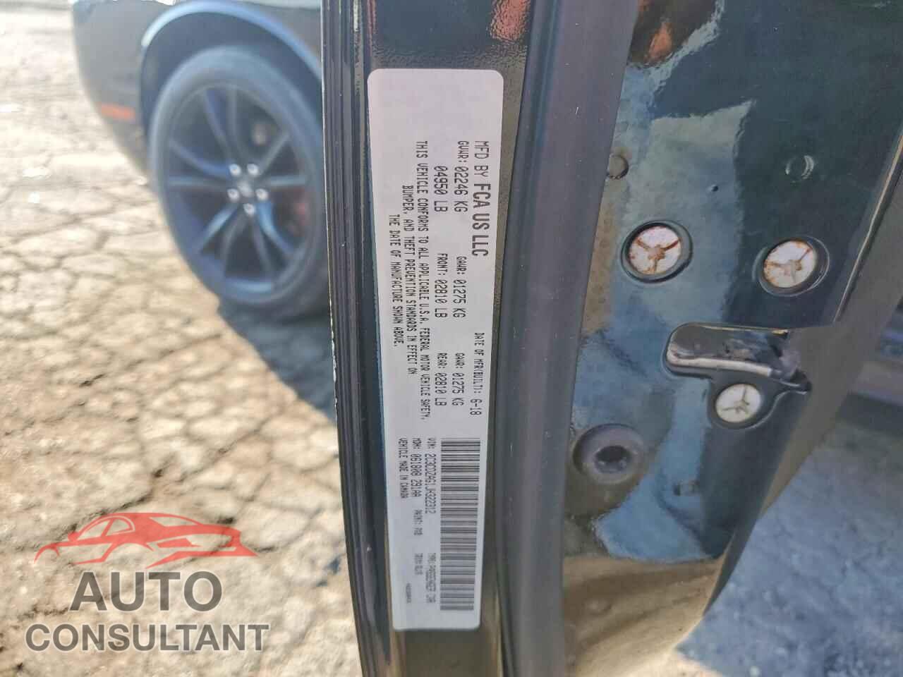 DODGE CHALLENGER 2018 - 2C3CDZAG1JH322312