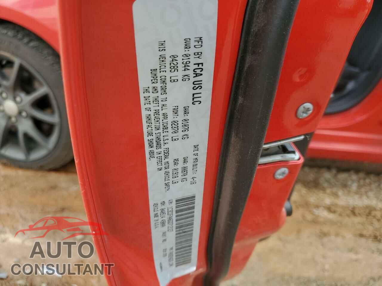 DODGE DART 2016 - 1C3CDFAA6GD712127