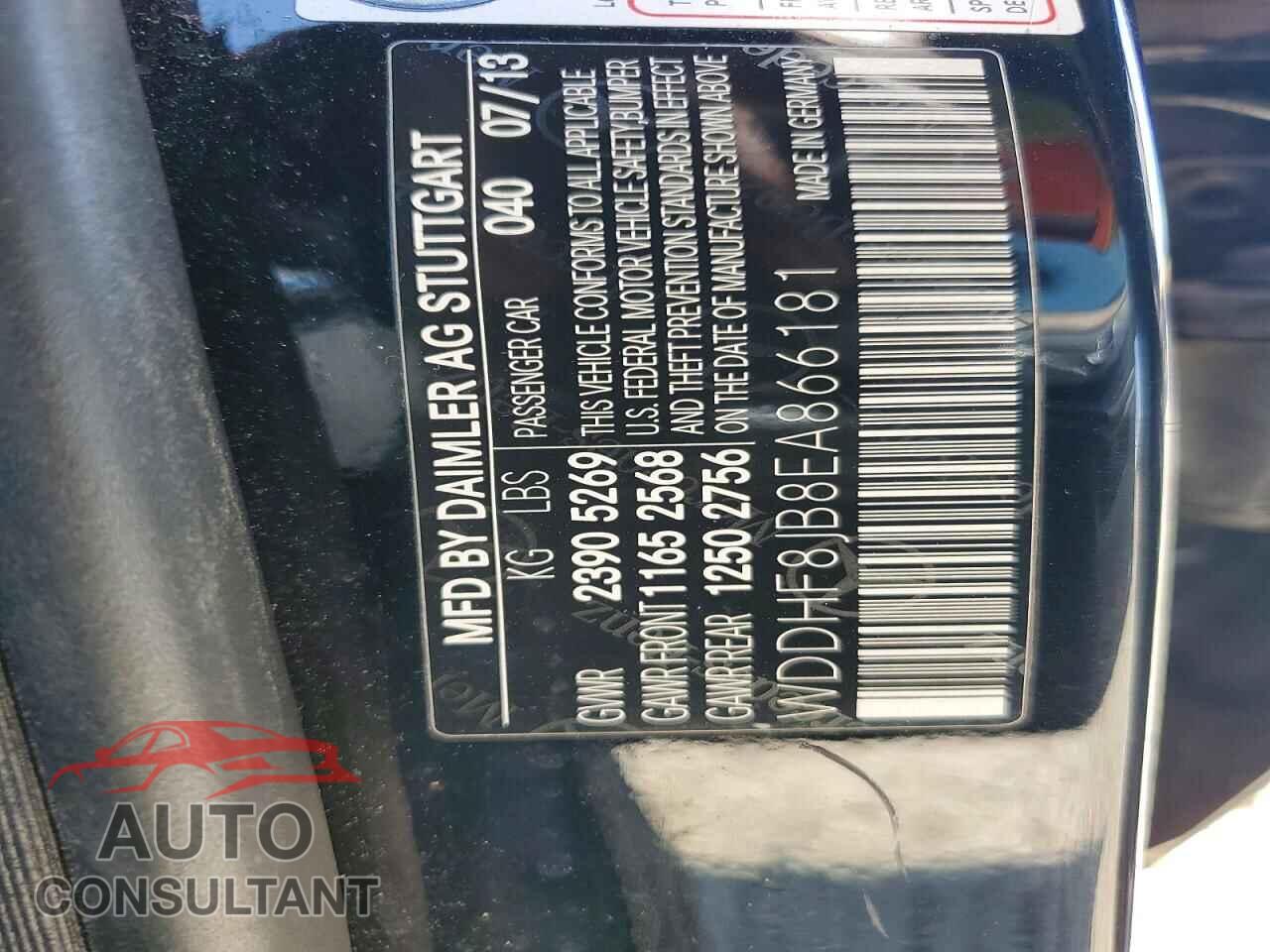 MERCEDES-BENZ E-CLASS 2014 - WDDHF8JB8EA866181