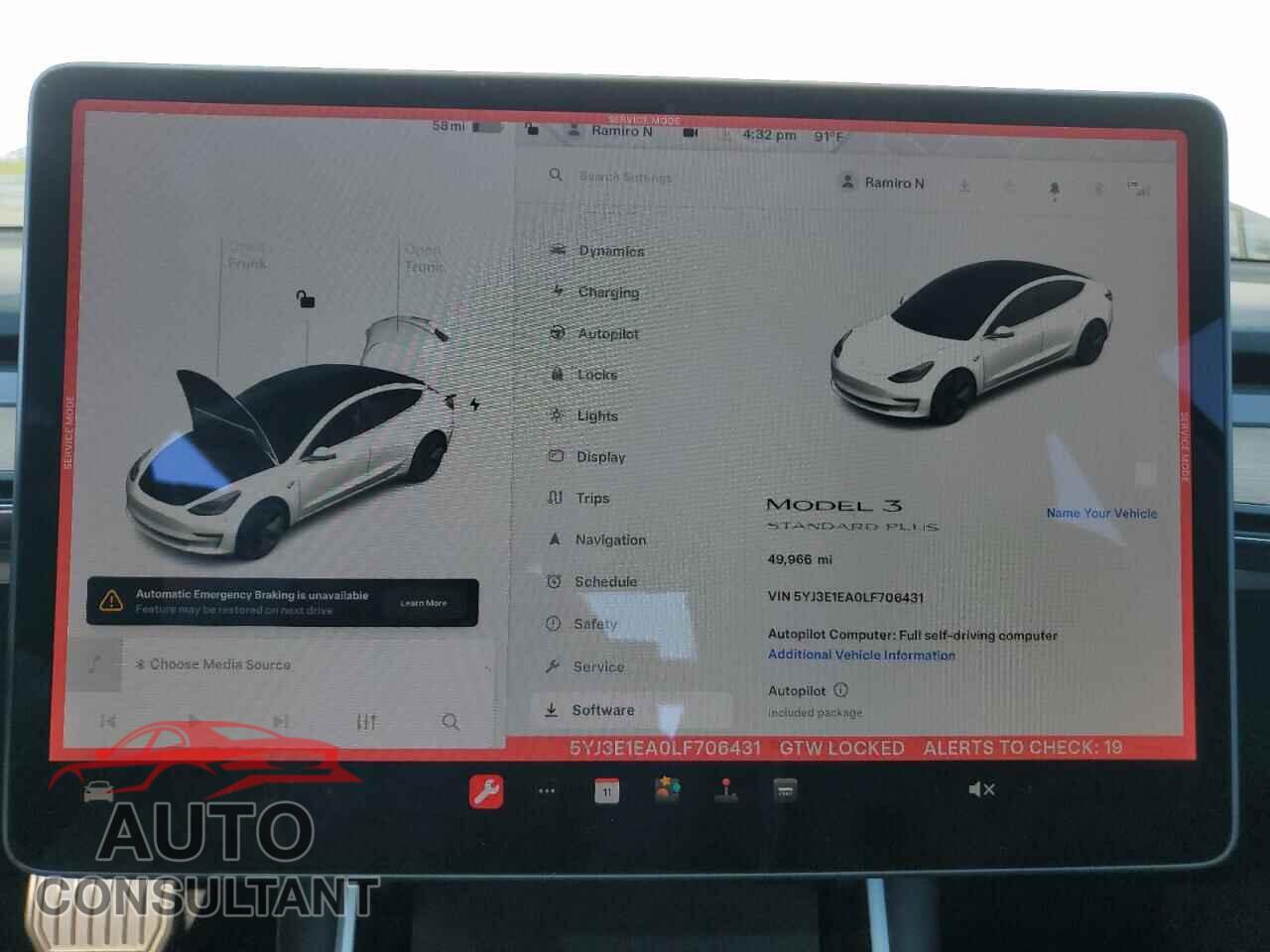 TESLA MODEL 3 2020 - 5YJ3E1EA0LF706431