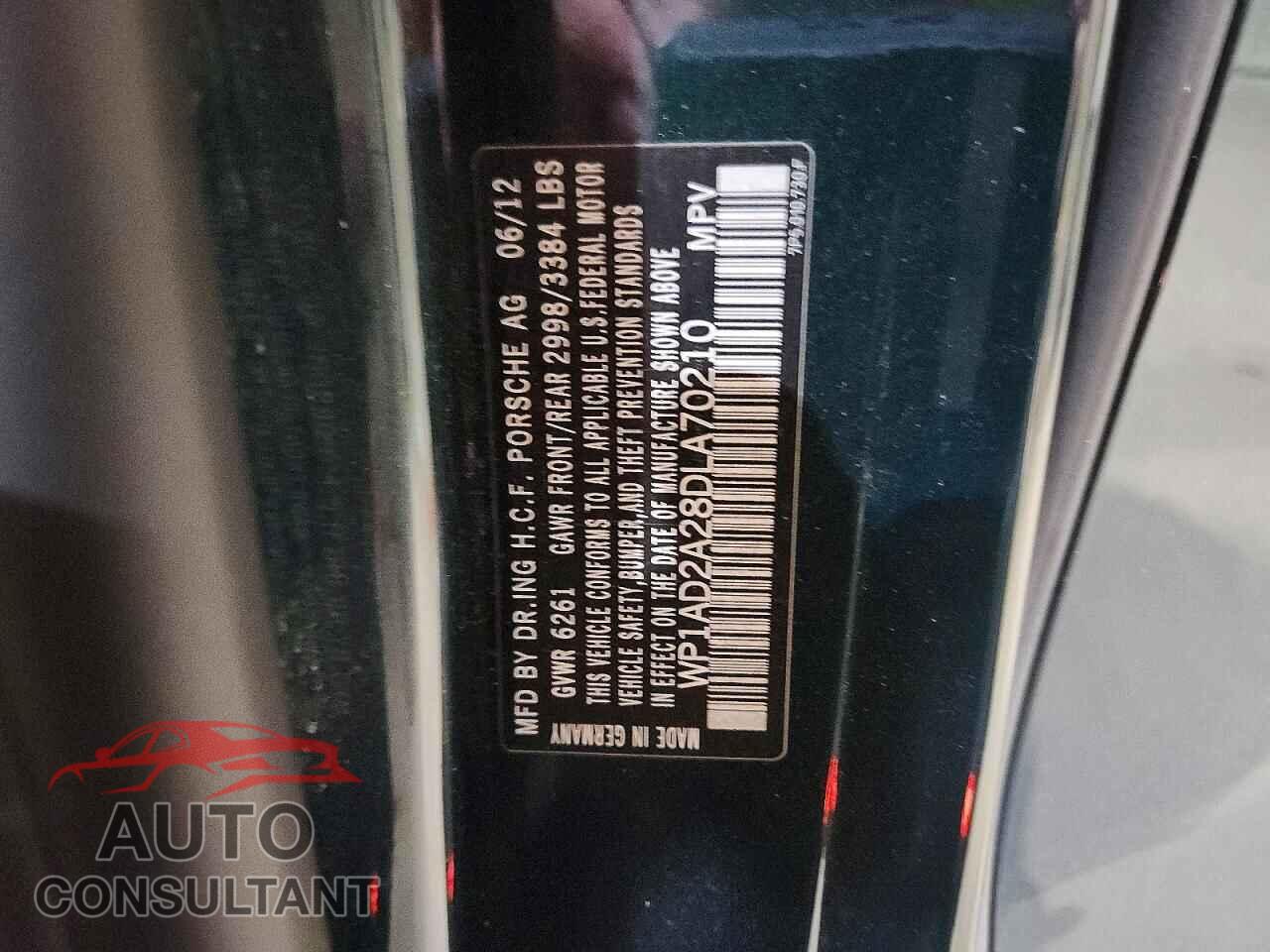 PORSCHE CAYENNE 2013 - WP1AD2A28DLA70210