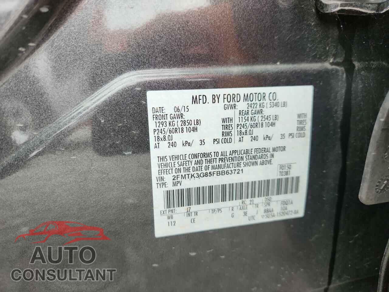 FORD EDGE 2015 - 2FMTK3G85FBB63721