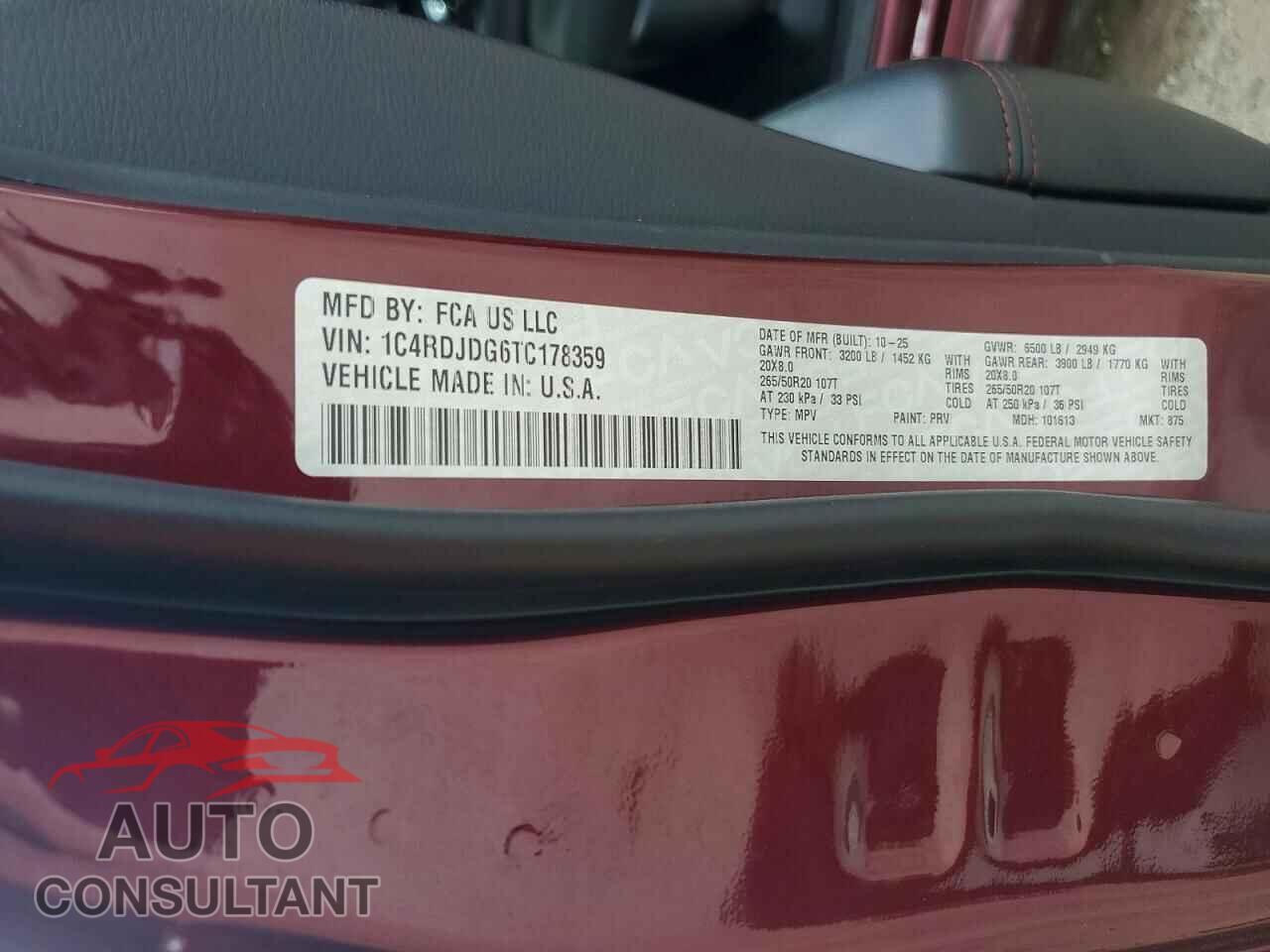 DODGE DURANGO 2026 - 1C4RDJDG6TC178359