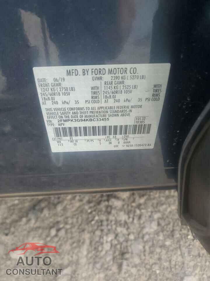 FORD EDGE 2019 - 2FMPK3G94KBC33455