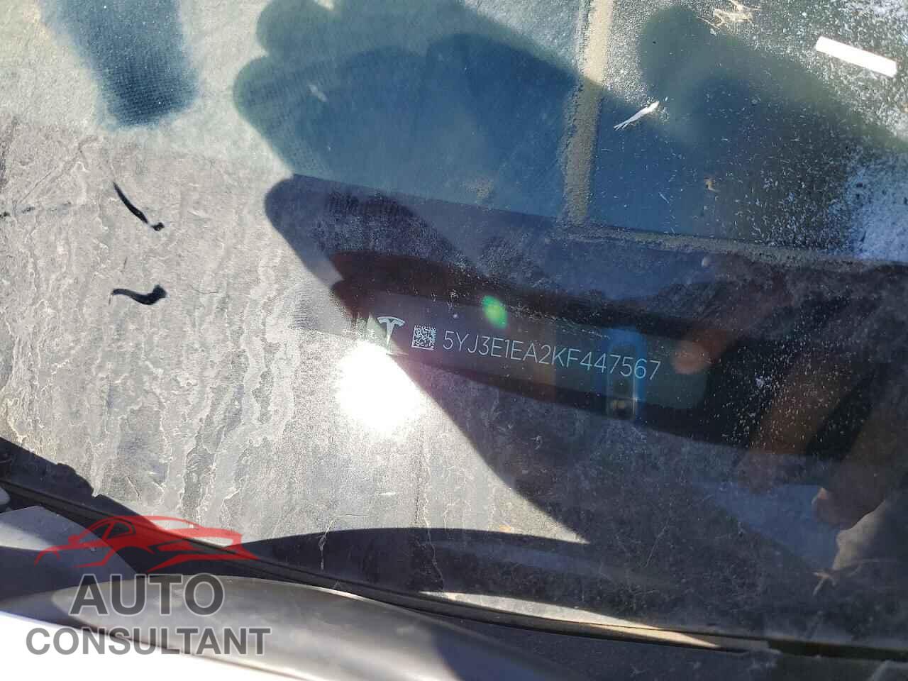 TESLA MODEL 3 2019 - 5YJ3E1EA2KF447567