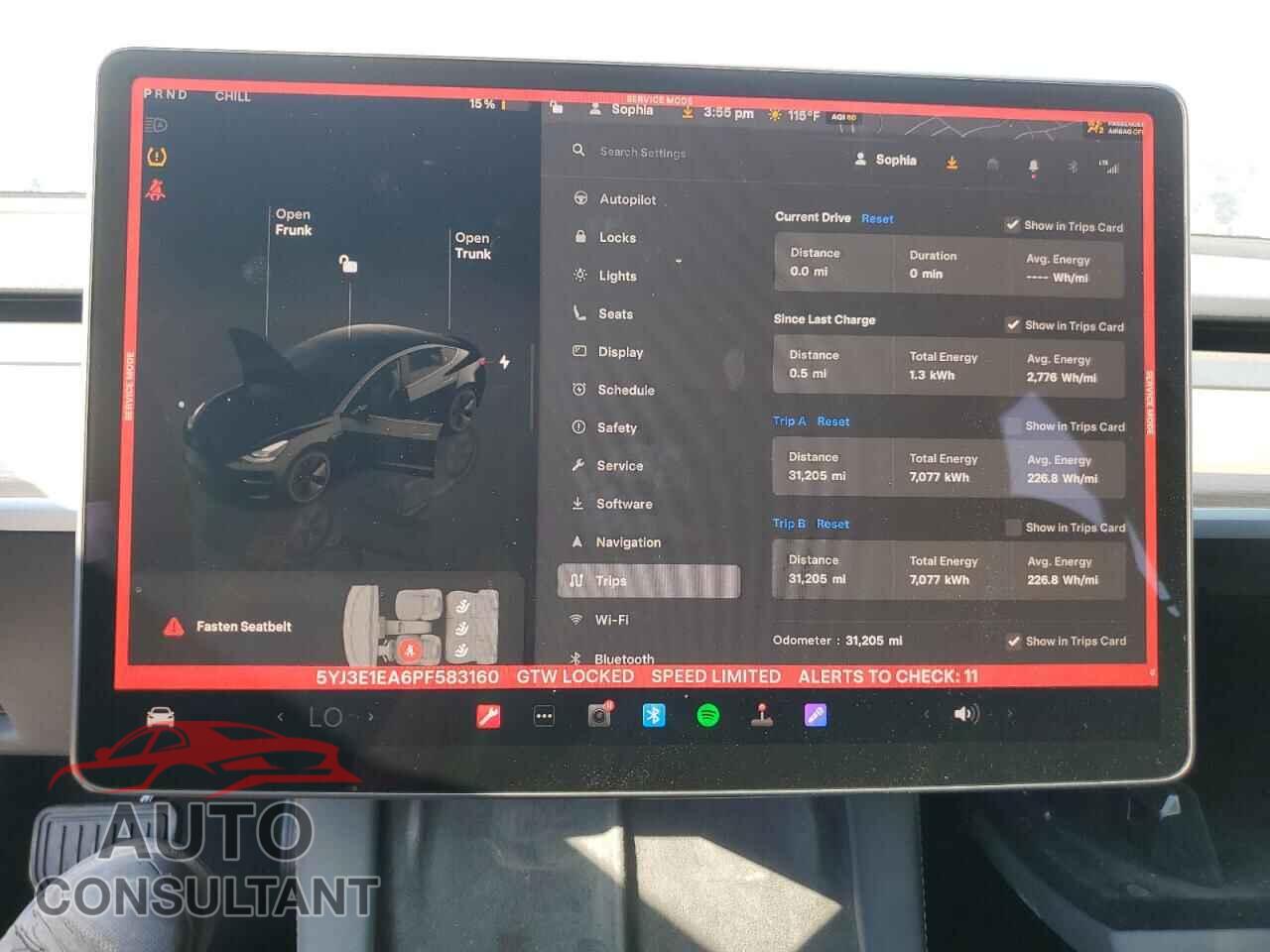 TESLA MODEL 3 2023 - 5YJ3E1EA6PF583160