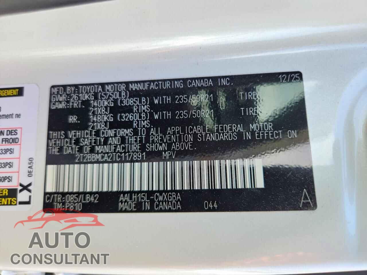 LEXUS RX350H 2026 - 2T2BBMCA2TC117891