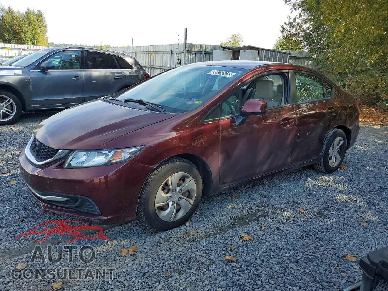 HONDA CIVIC 2013 - 19XFB2F54DE242306