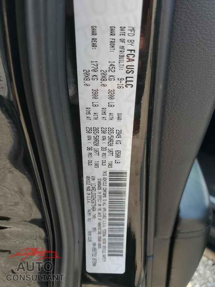 DODGE DURANGO 2017 - 1C4RDJDG2HC675464