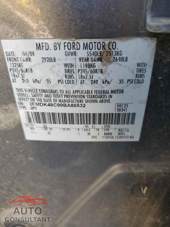 FORD EDGE 2009 - 2FMDK48C99BA86532