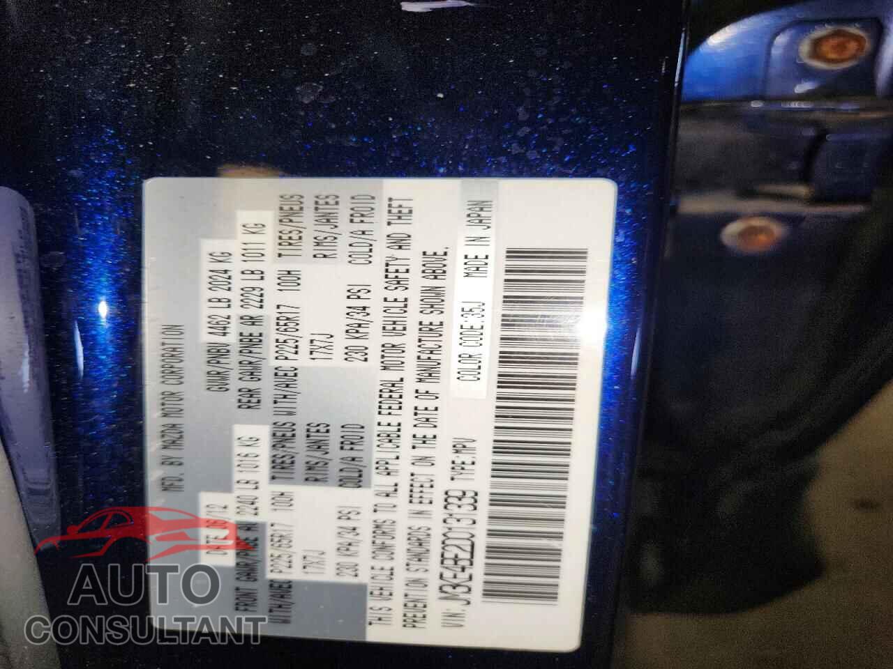 MAZDA CX-5 2013 - JM3KE4BE2D0131339
