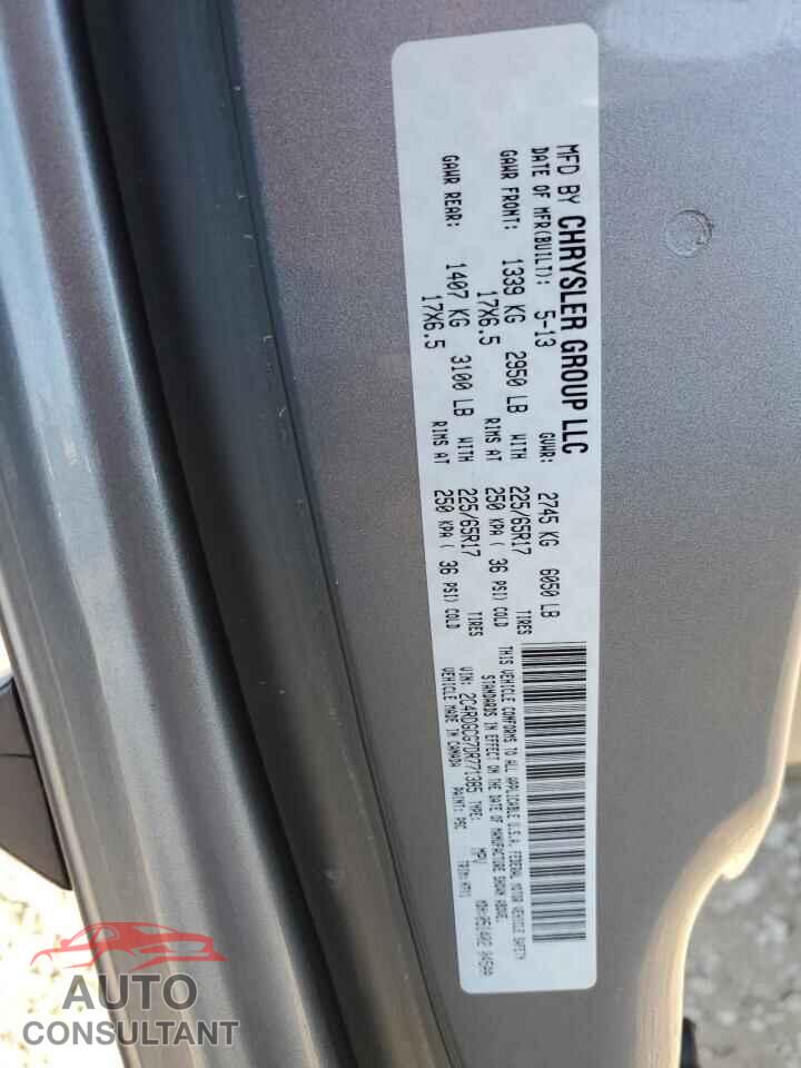 DODGE CARAVAN 2013 - 2C4RDGCG7DR771385