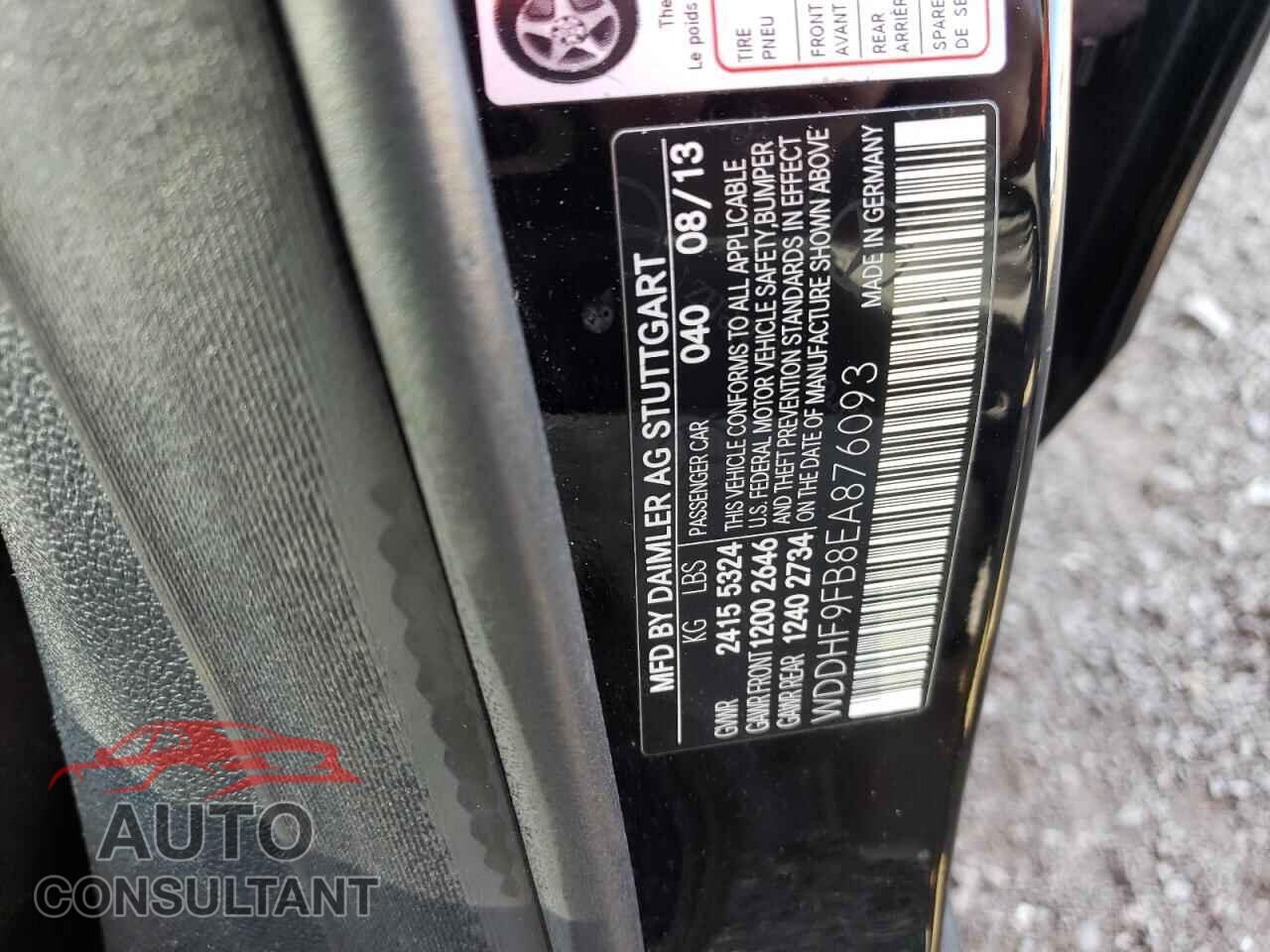 MERCEDES-BENZ E-CLASS 2014 - WDDHF9FB8EA876093