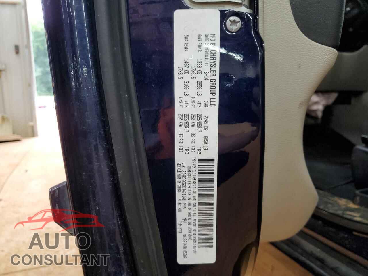 DODGE CARAVAN 2014 - 2C4RDGCG3ER471148