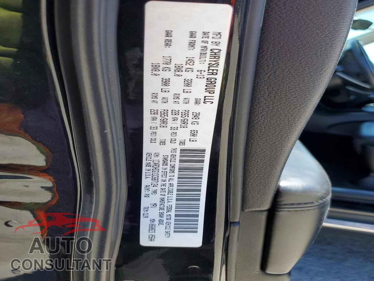 DODGE DURANGO 2013 - 1C4RDHDG1DC687124