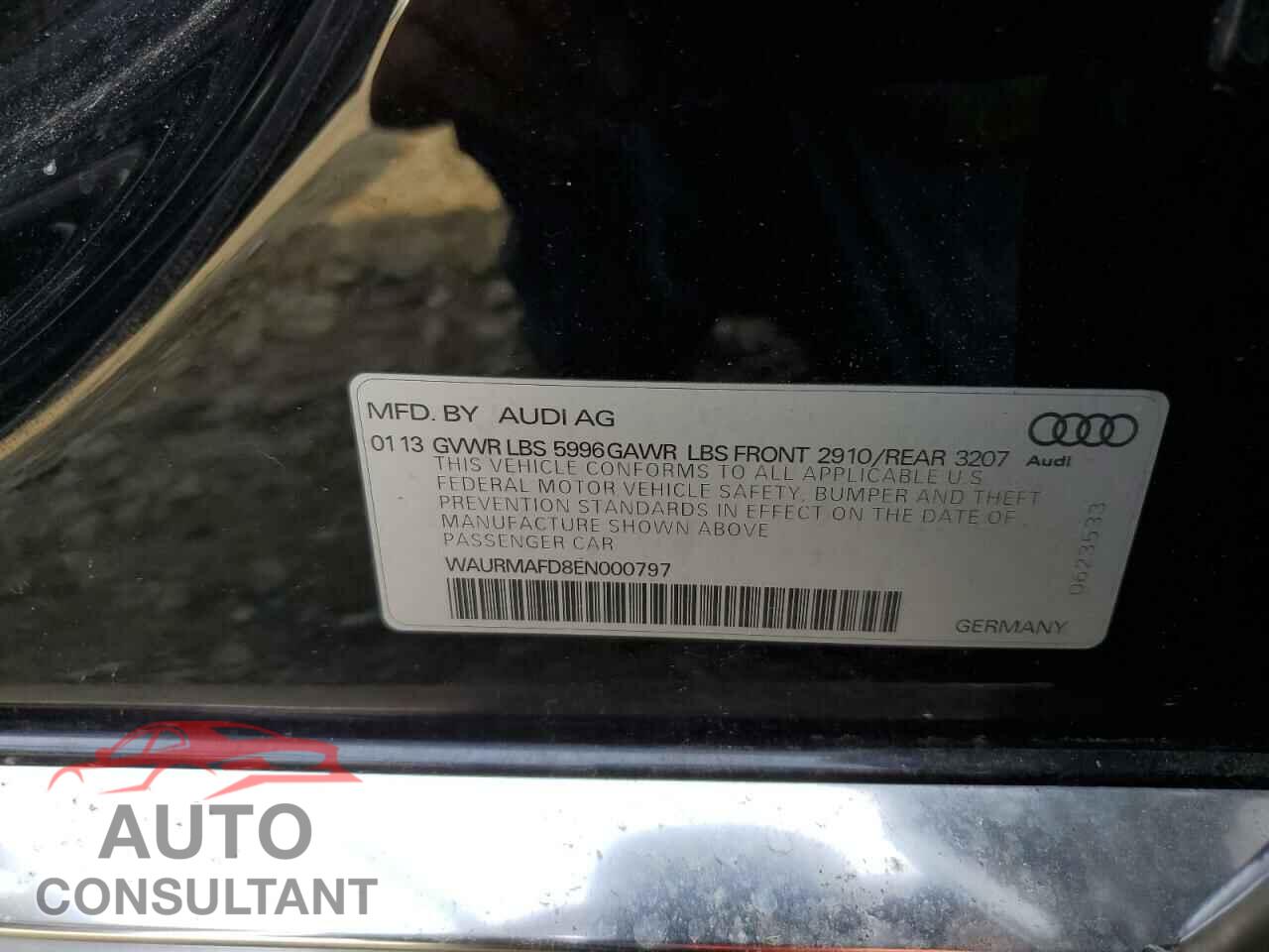 AUDI A8 2014 - WAURMAFD8EN000797