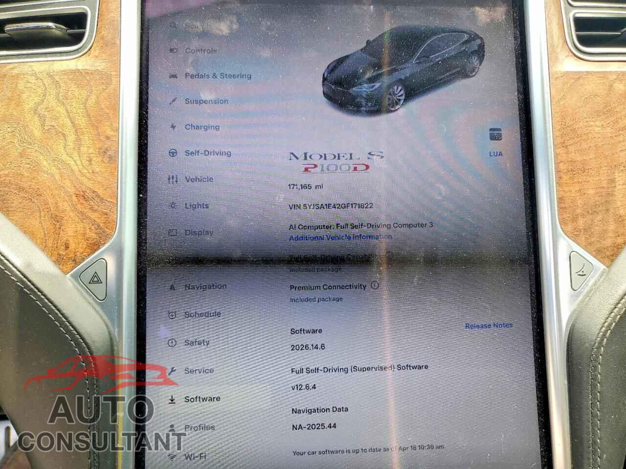 TESLA MODEL S 2016 - 5YJSA1E42GF171822