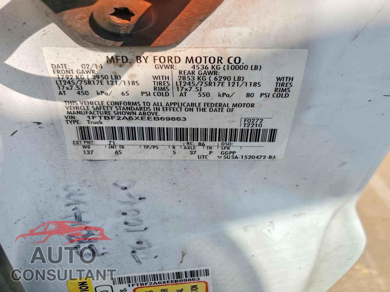 FORD F250 2014 - 1FTBF2A6XEEB69863