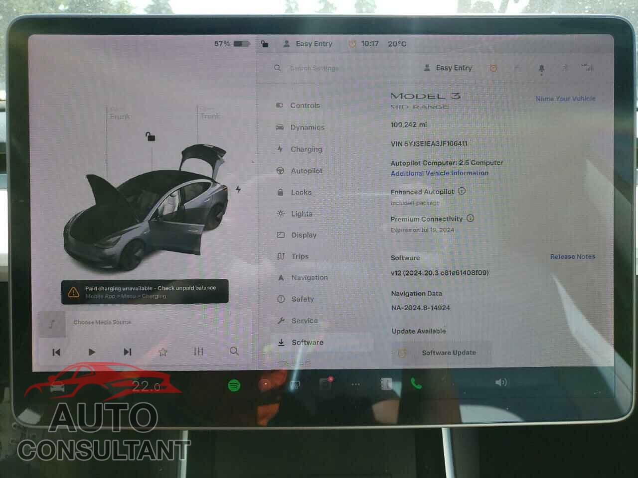 TESLA MODEL 3 2018 - 5YJ3E1EA3JF166411