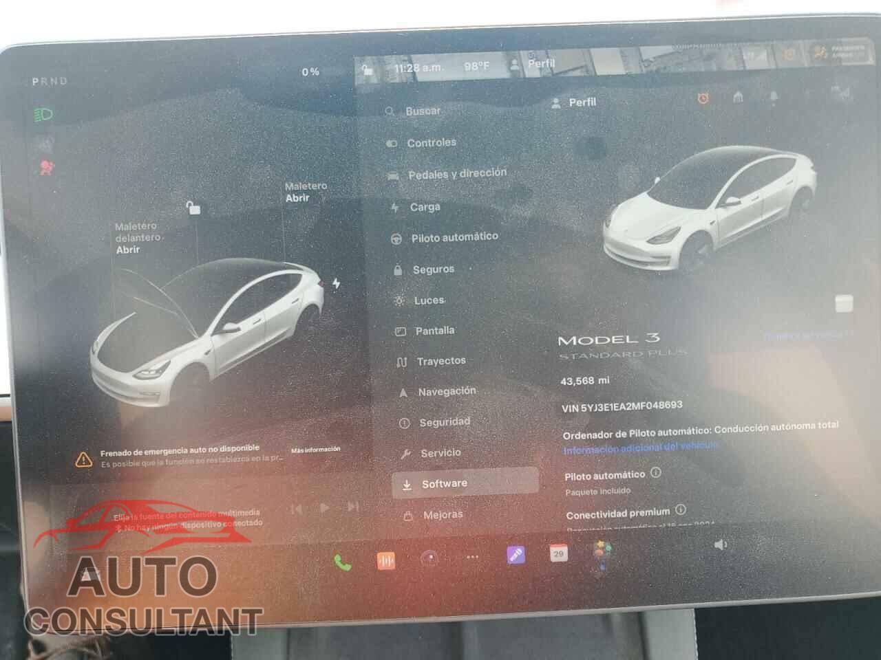 TESLA MODEL 3 2021 - 5YJ3E1EA2MF048693