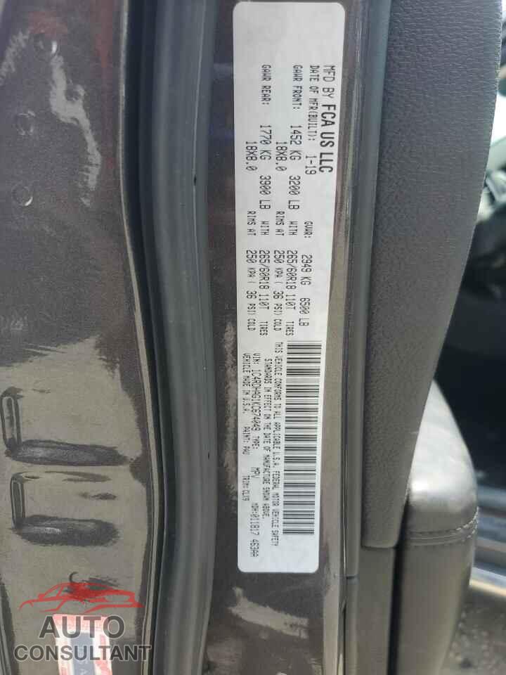 DODGE DURANGO 2019 - 1C4RDHAG1KC674049