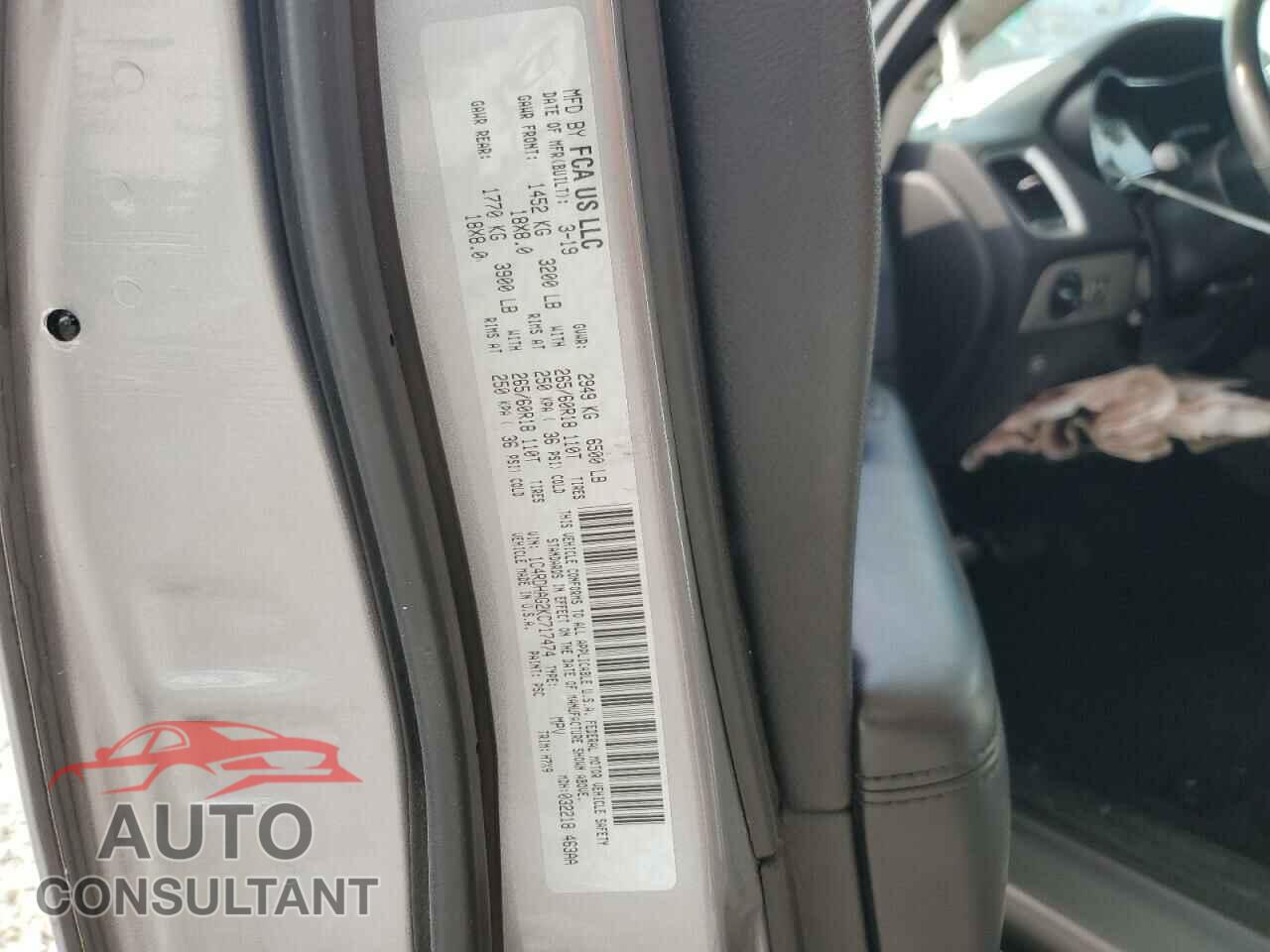 DODGE DURANGO 2019 - 1C4RDHAG2KC717474