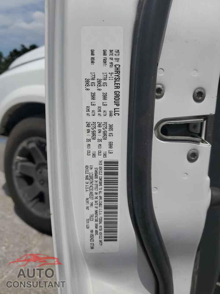 DODGE RAM 1500 2012 - 1C6RD7NT4CS146537