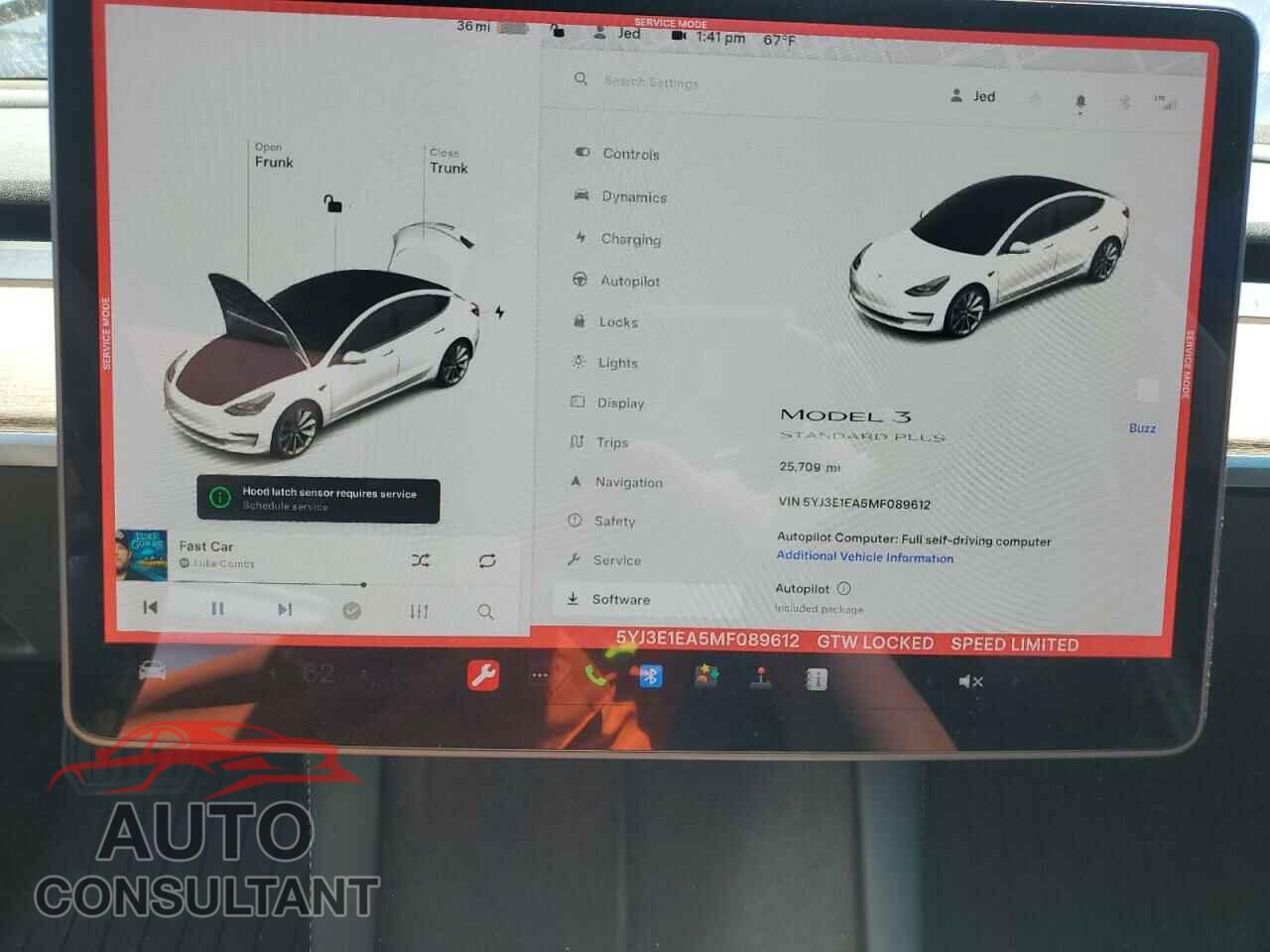 TESLA MODEL 3 2021 - 5YJ3E1EA5MF089612