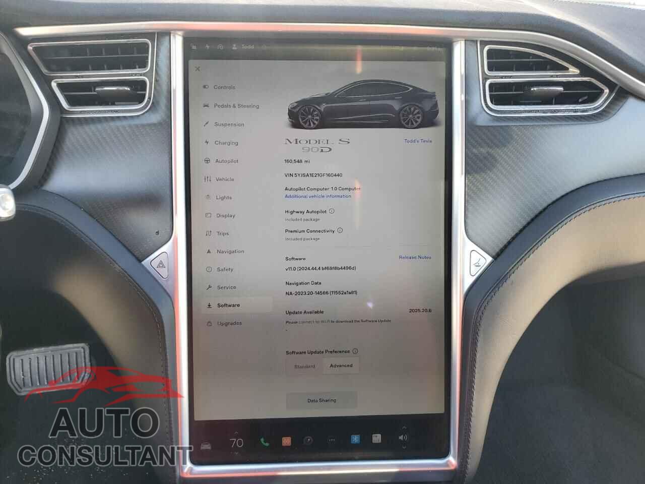 TESLA MODEL S 2016 - 5YJSA1E21GF160440