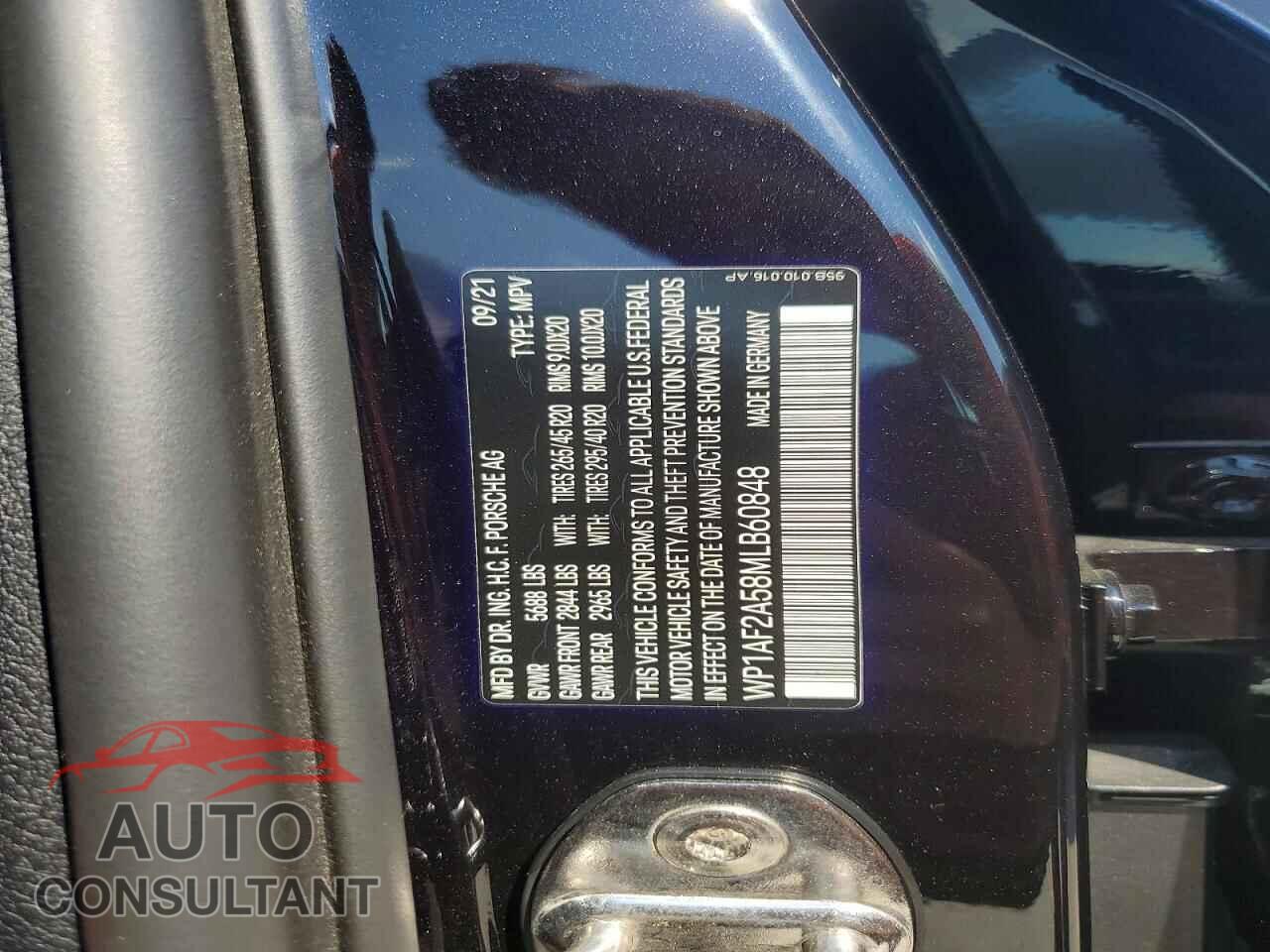 PORSCHE MACAN 2021 - WP1AF2A58MLB60848