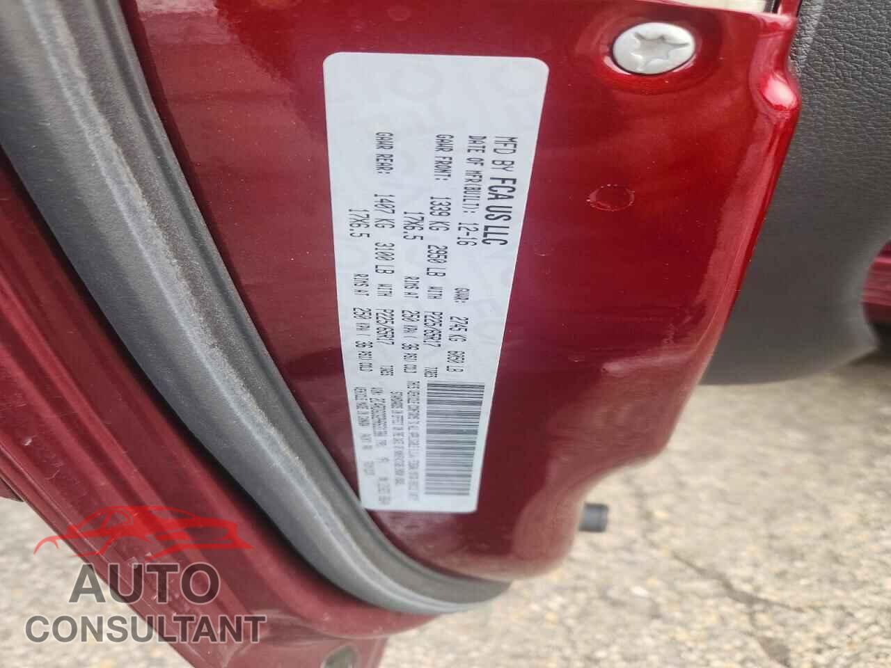 DODGE CARAVAN 2017 - 2C4RDGCG2HR631380