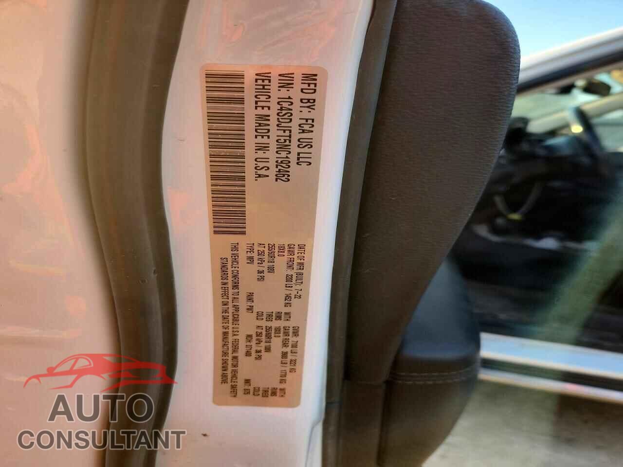 DODGE DURANGO 2022 - 1C4SDJFT5NC192462