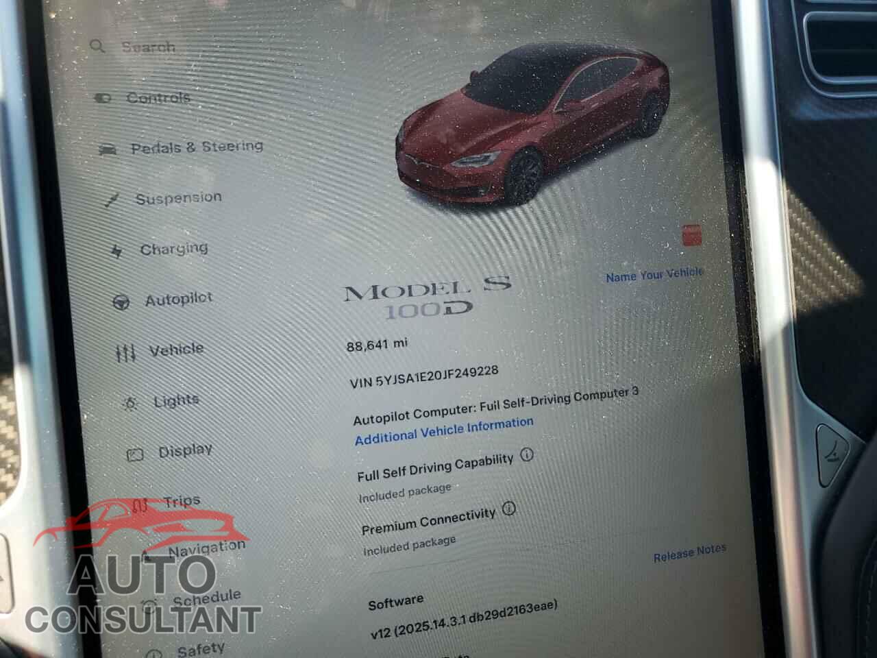 TESLA MODEL S 2018 - 5YJSA1E20JF249228
