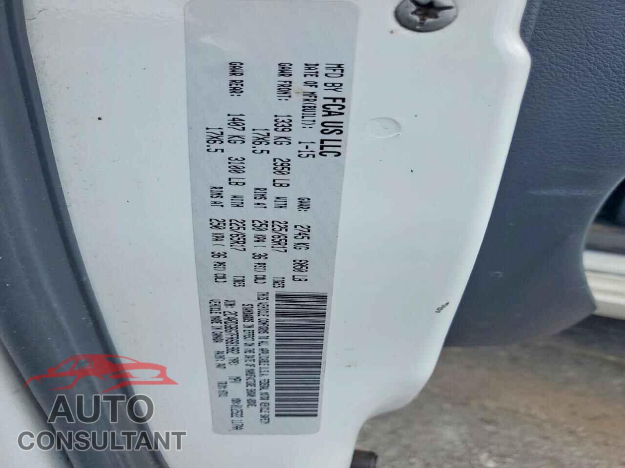 DODGE CARAVAN 2015 - 2C4RDGBG7FR681982