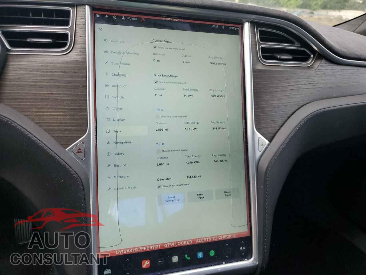 TESLA MODEL S 2015 - 5YJSA4H27FF091121