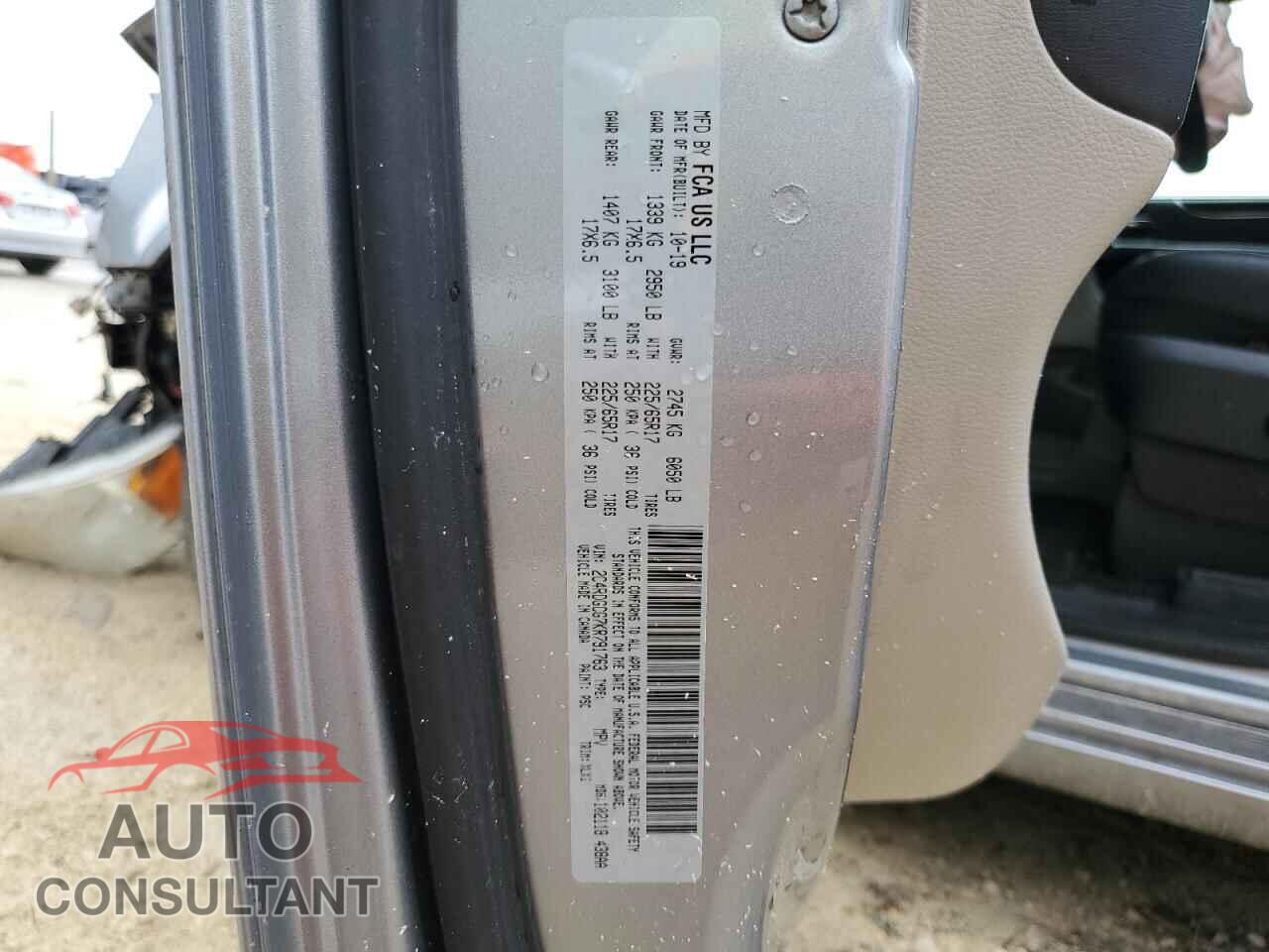 DODGE CARAVAN 2019 - 2C4RDGCG7KR791763