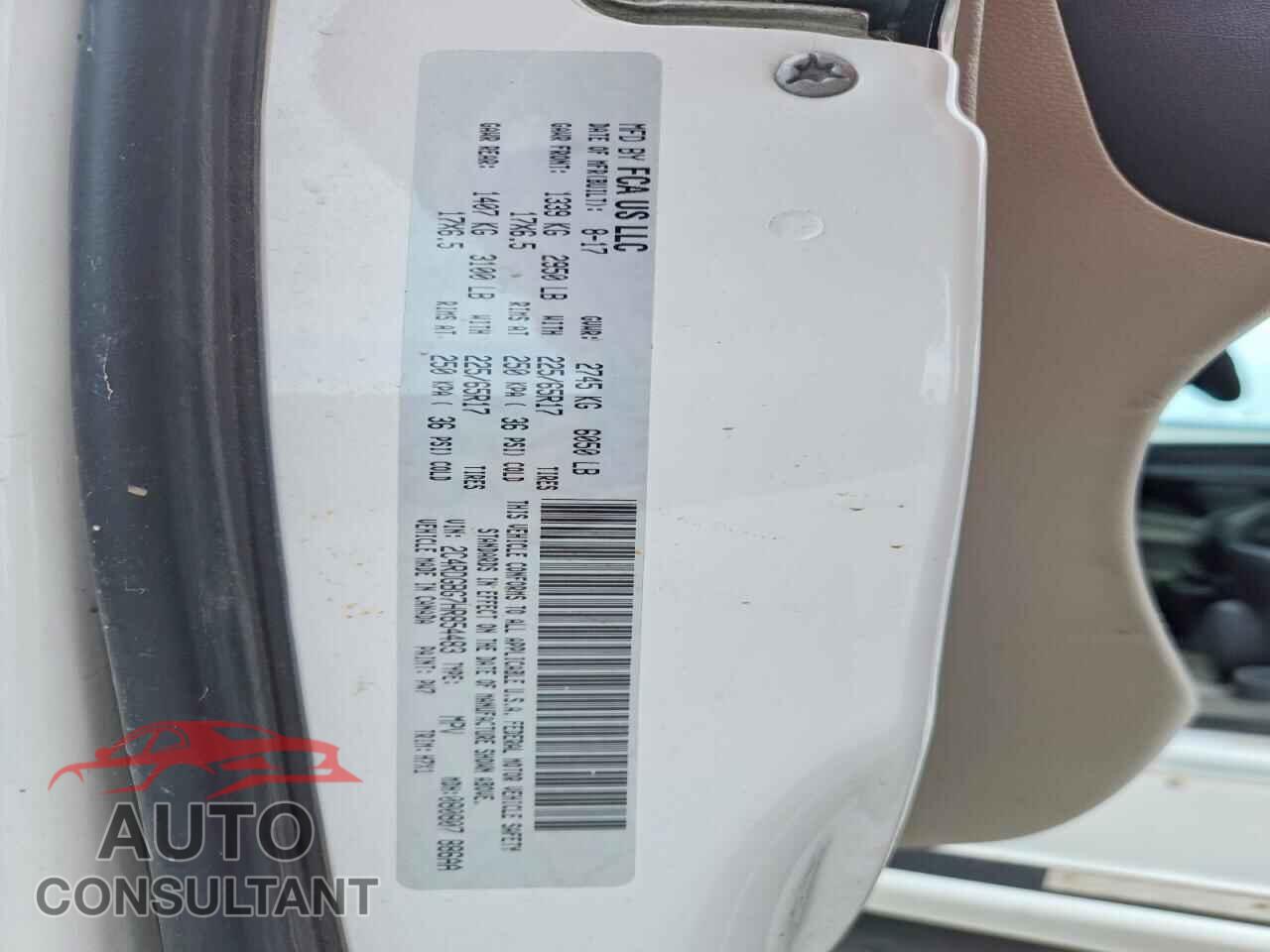 DODGE CARAVAN 2017 - 2C4RDGBG7HR854483