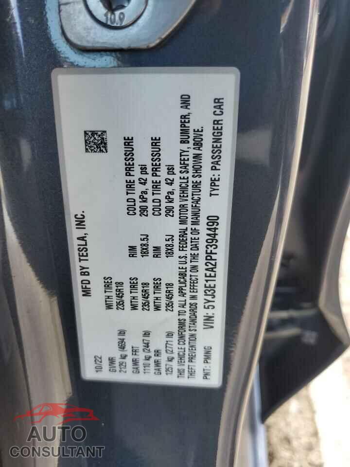 TESLA MODEL 3 2023 - 5YJ3E1EA2PF394490