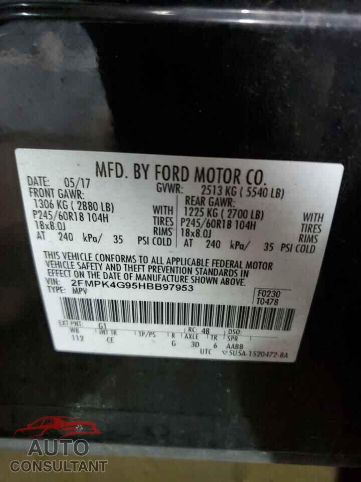 FORD EDGE 2017 - 2FMPK4G95HBB97953