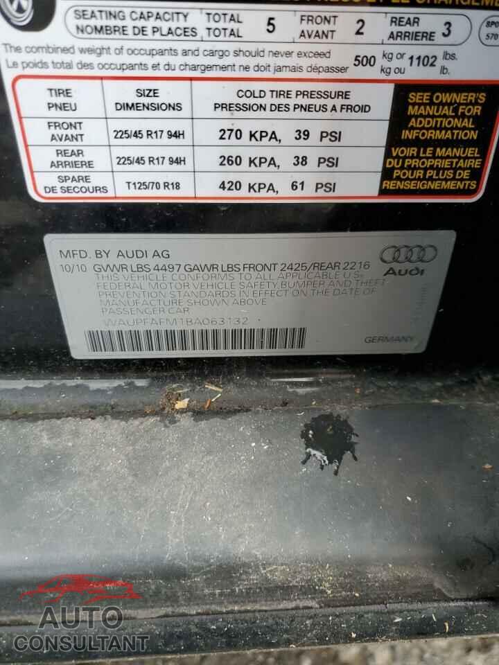 AUDI A3 2011 - WAUPFAFM1BA063132