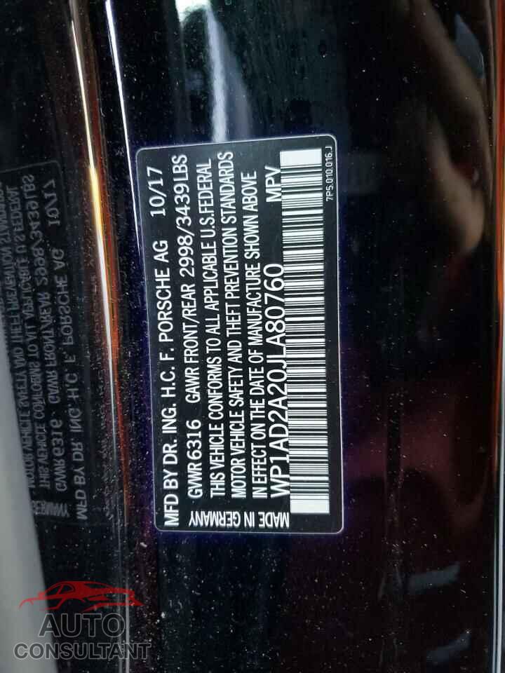 PORSCHE CAYENNE 2018 - WP1AD2A20JLA80760