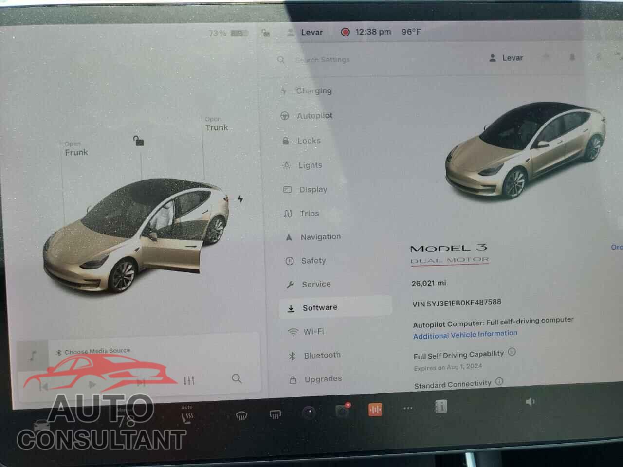 TESLA MODEL 3 2019 - 5YJ3E1EB0KF487588