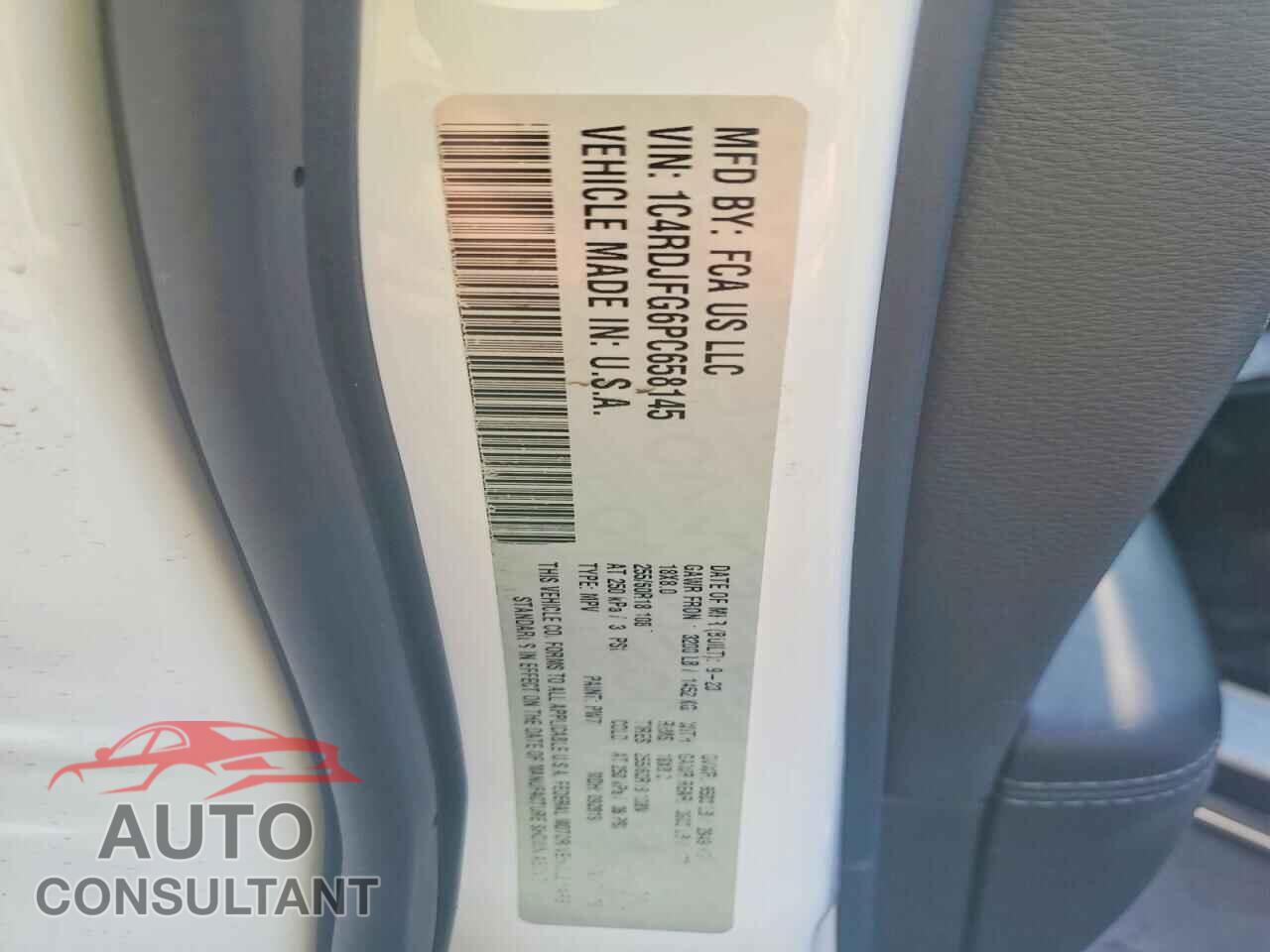 DODGE DURANGO 2023 - 1C4RDJFG6PC658145