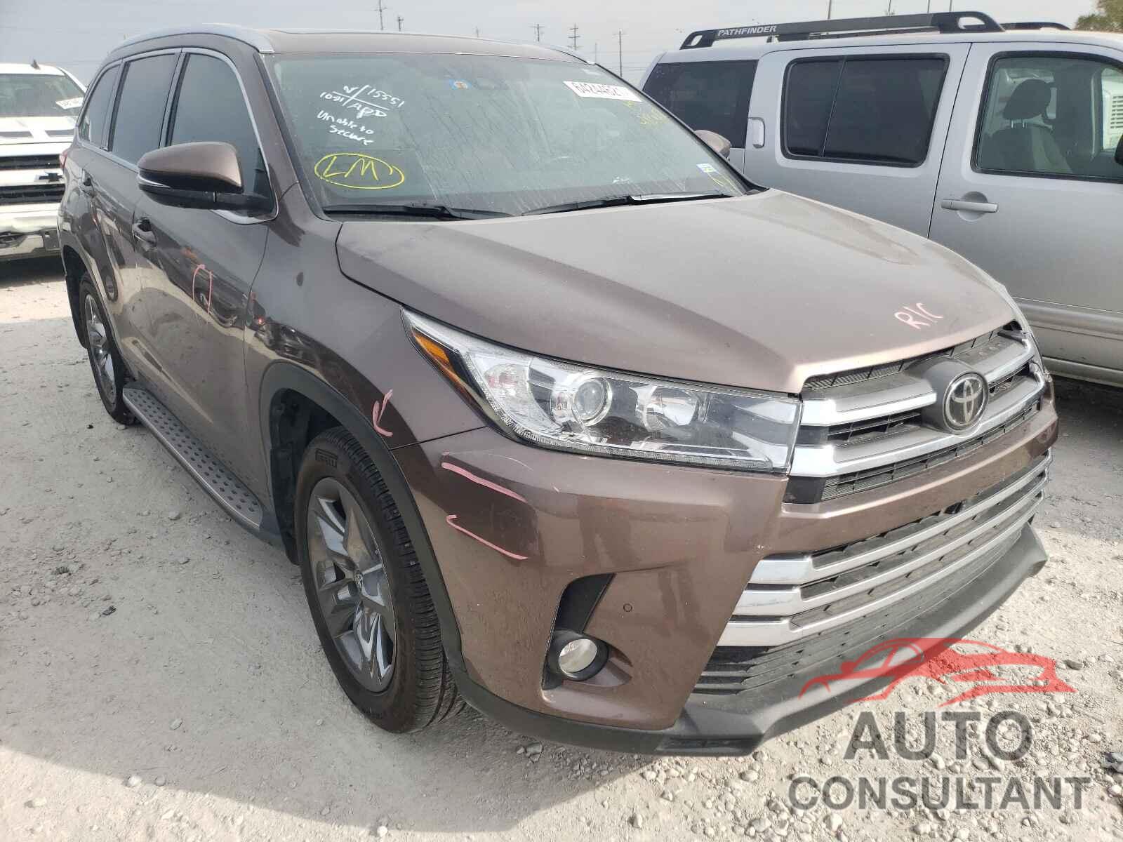 TOYOTA HIGHLANDER 2018 - 5TDDZRFH3JS892087