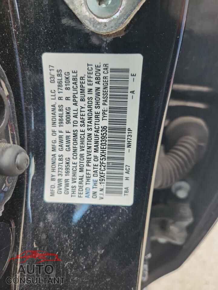 HONDA CIVIC 2017 - 19XFC2F5XHE039536